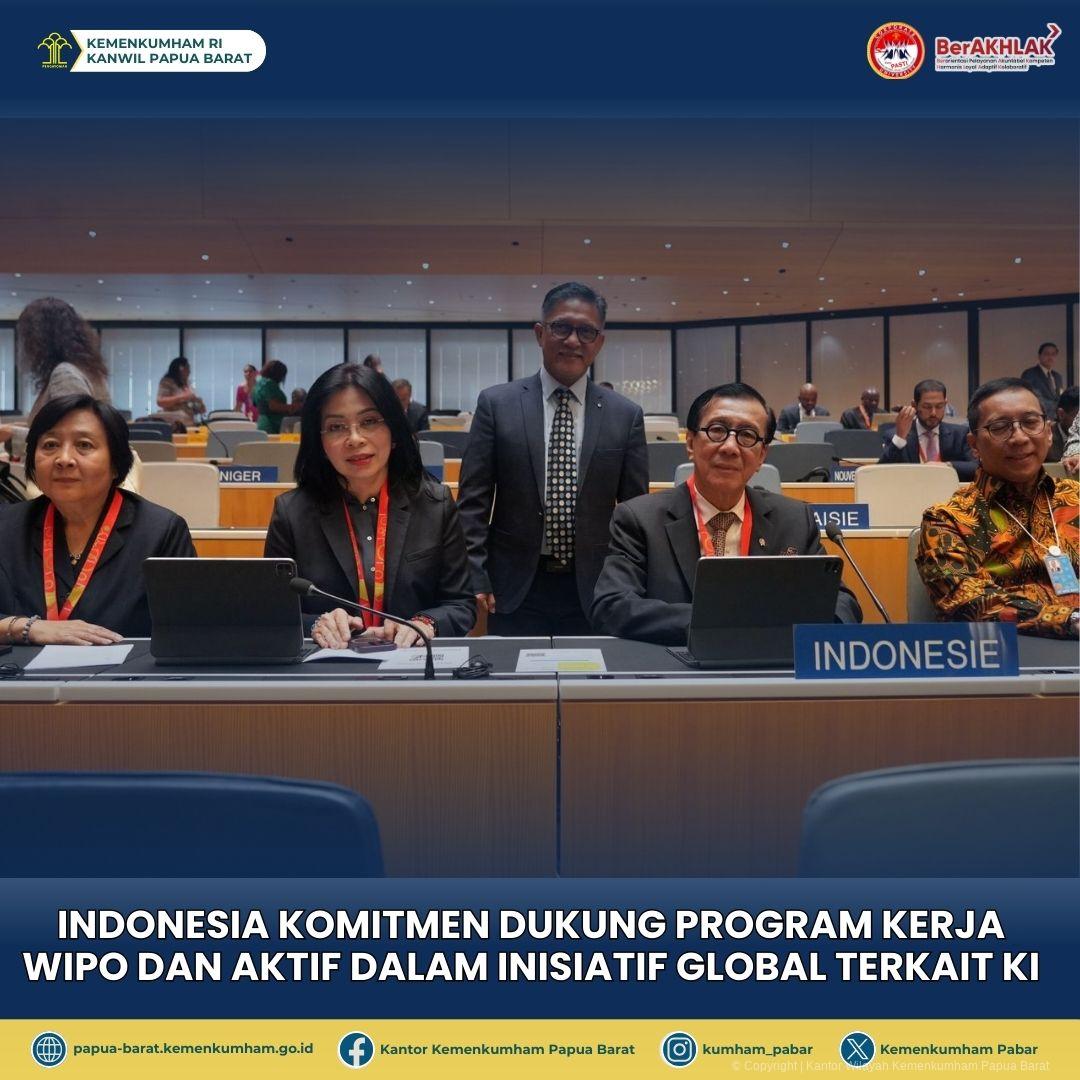 Indonesia Komitmen Dukung Program Kerja WIPO dan Aktif dalam Inisiatif Global terkait KI