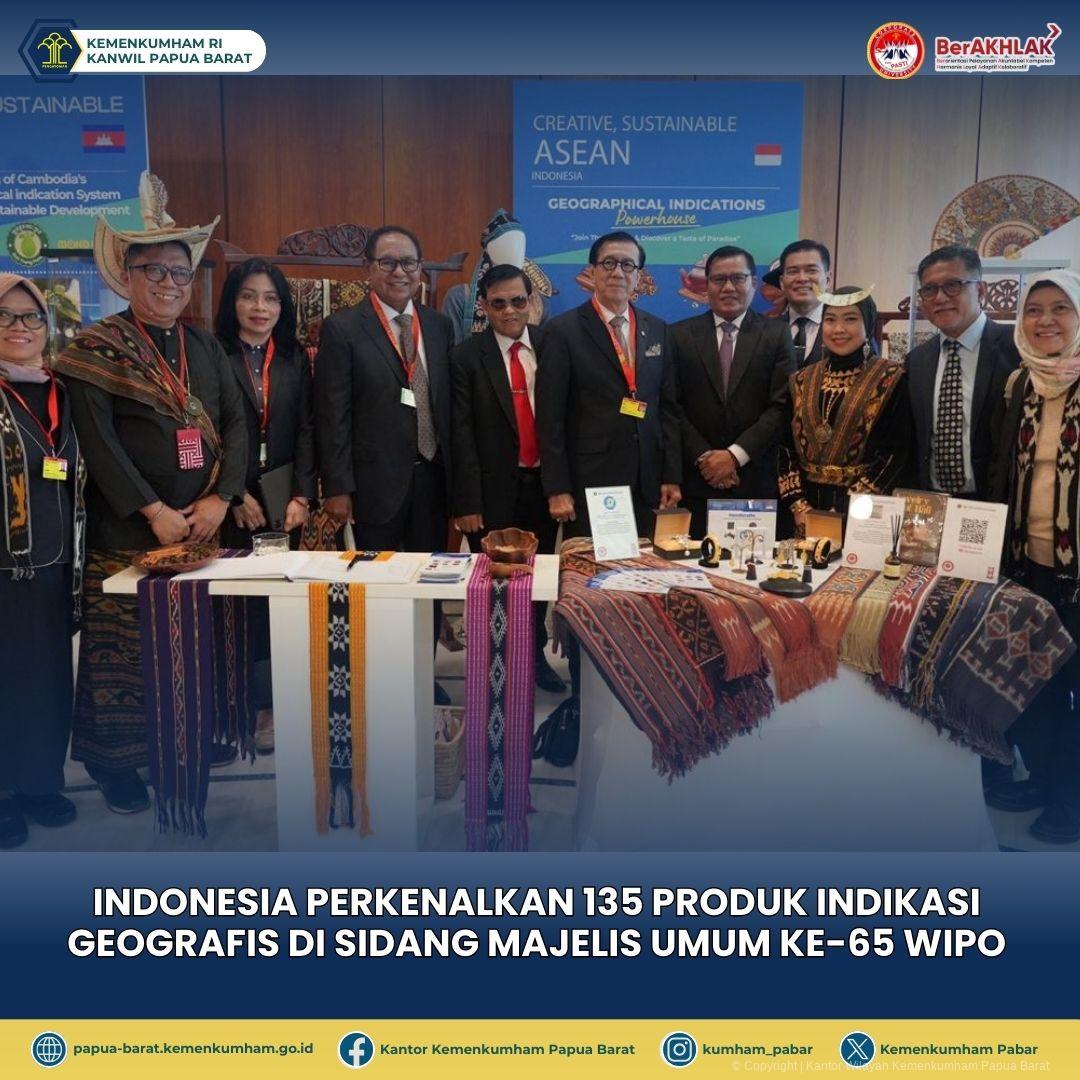 Indonesia Perkenalkan 135 Produk Indikasi Geografis di Sidang Majelis Umum Ke 65 WIPO